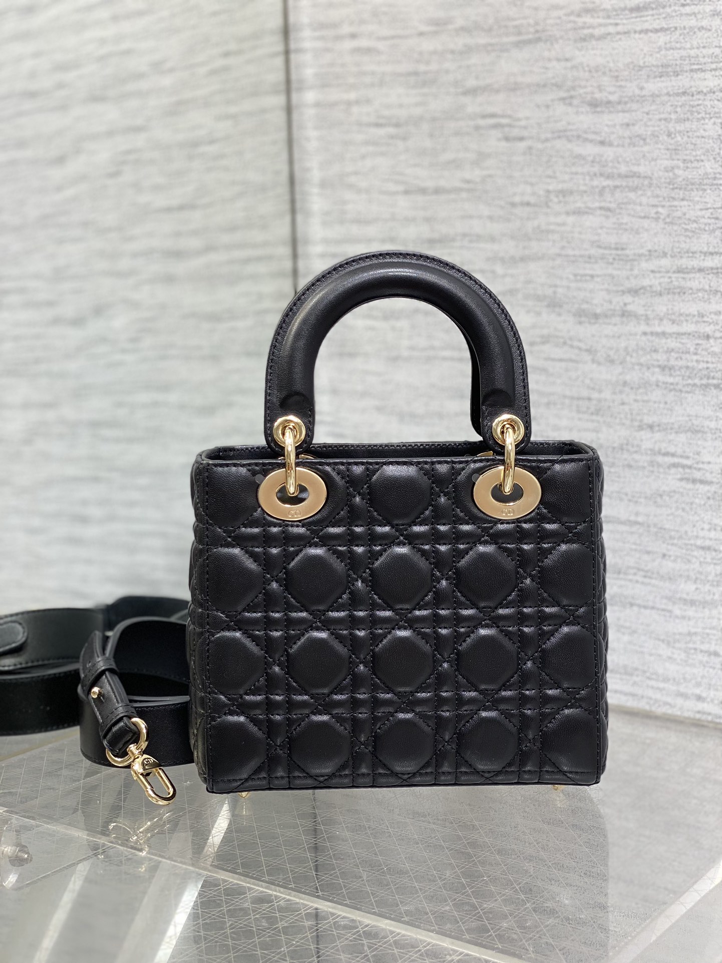 Small Lady Dior My ABCDior Bag Black Cannage Lambskin